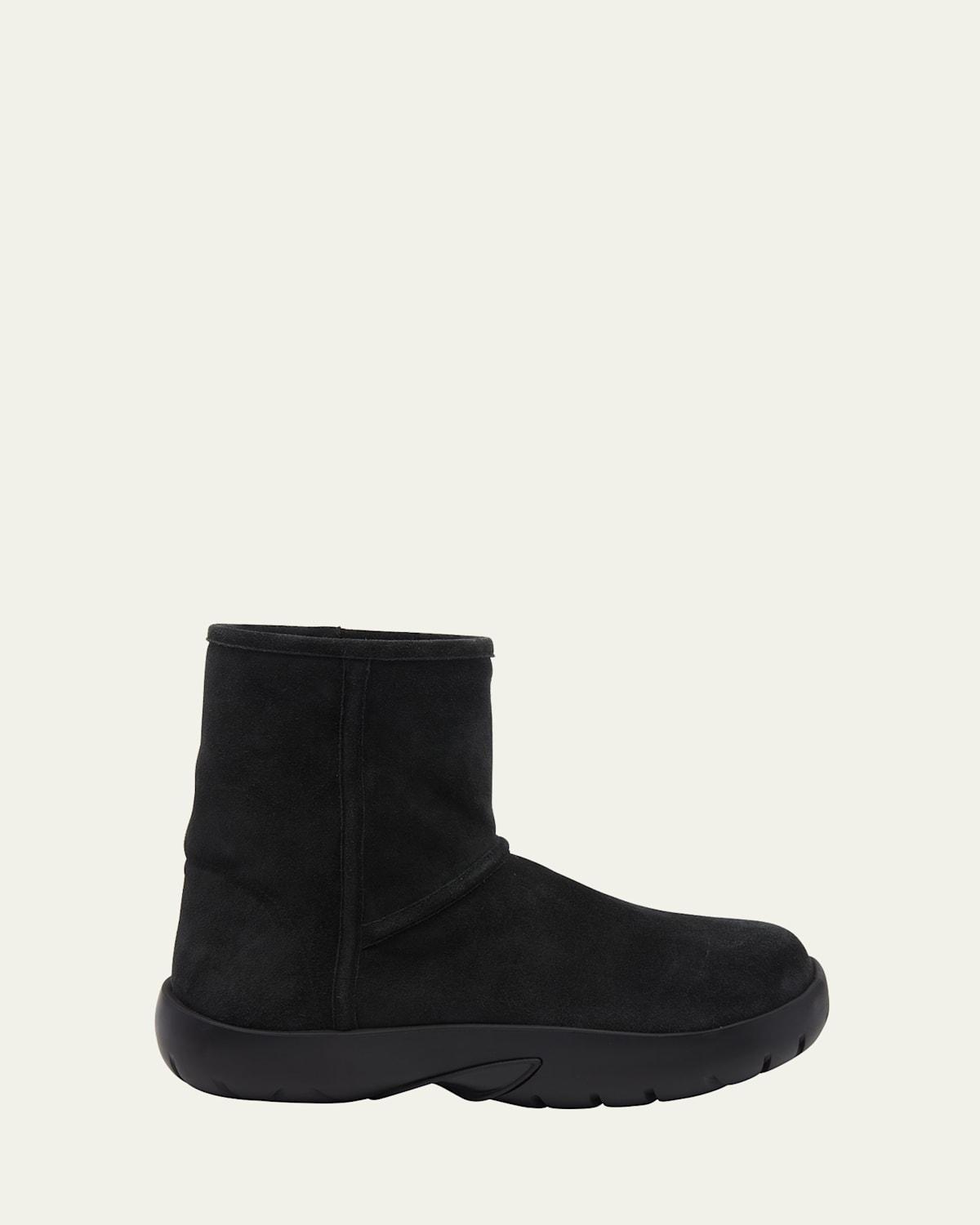 Womens Snap Suede & Shearling Ankle Boots product image