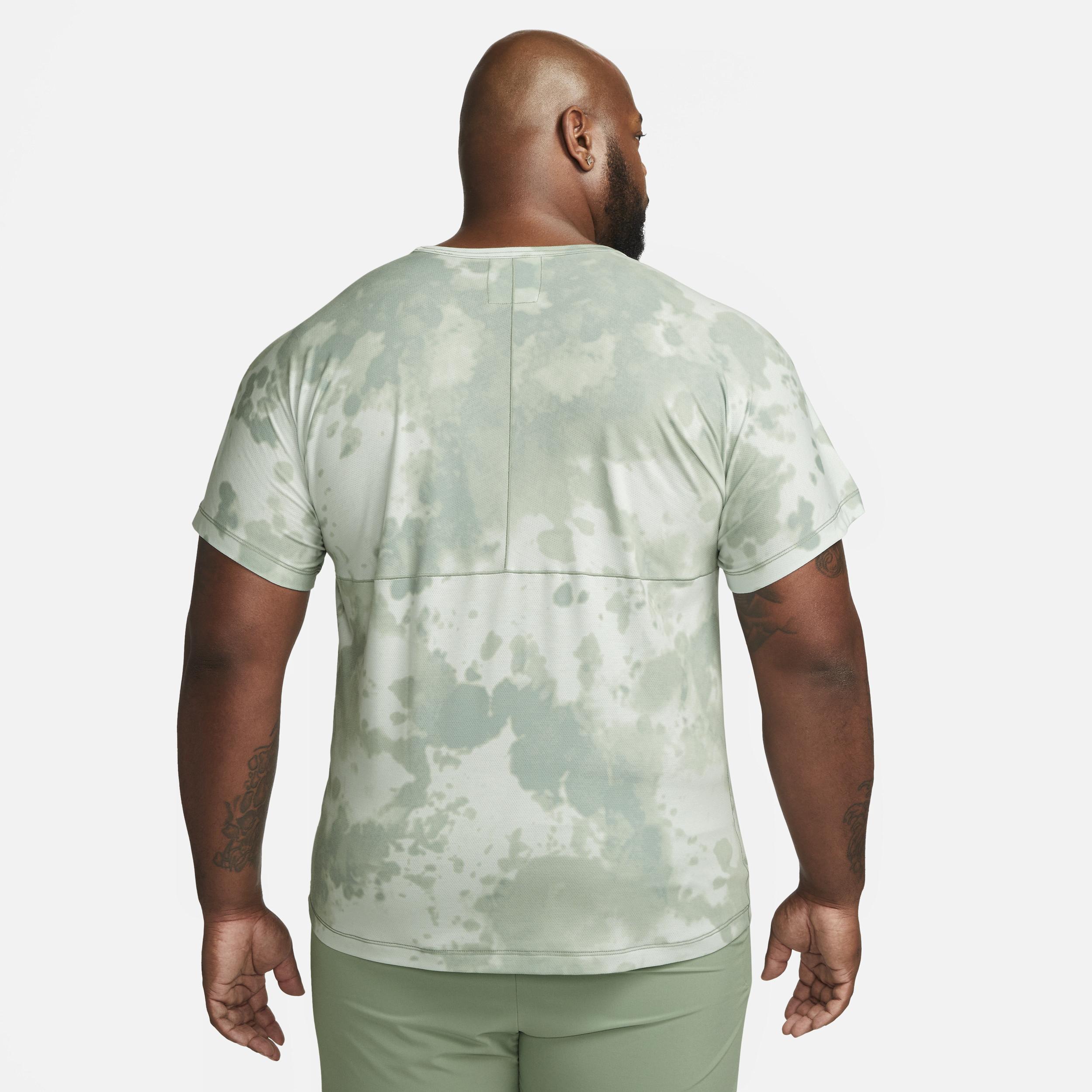 Nike Dri-FIT Men's Allover Print Short-Sleeve Yoga Top Product Image