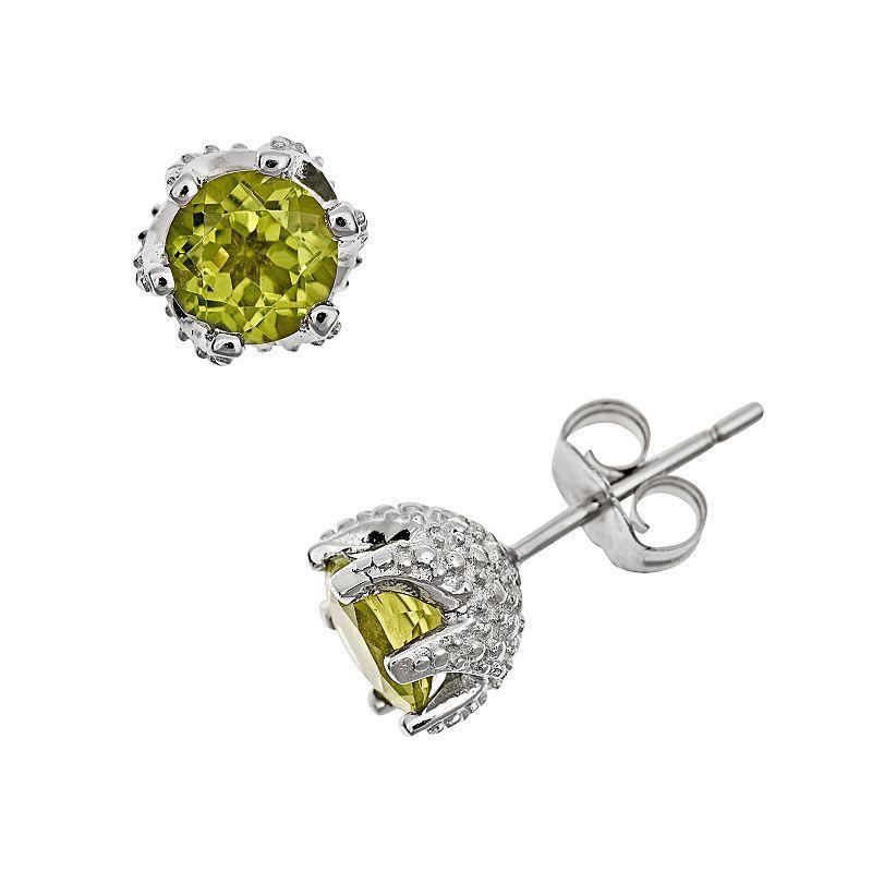 Celebration Gems Sterling Silver Citrine Stud Earrings, Womens, Orange Product Image