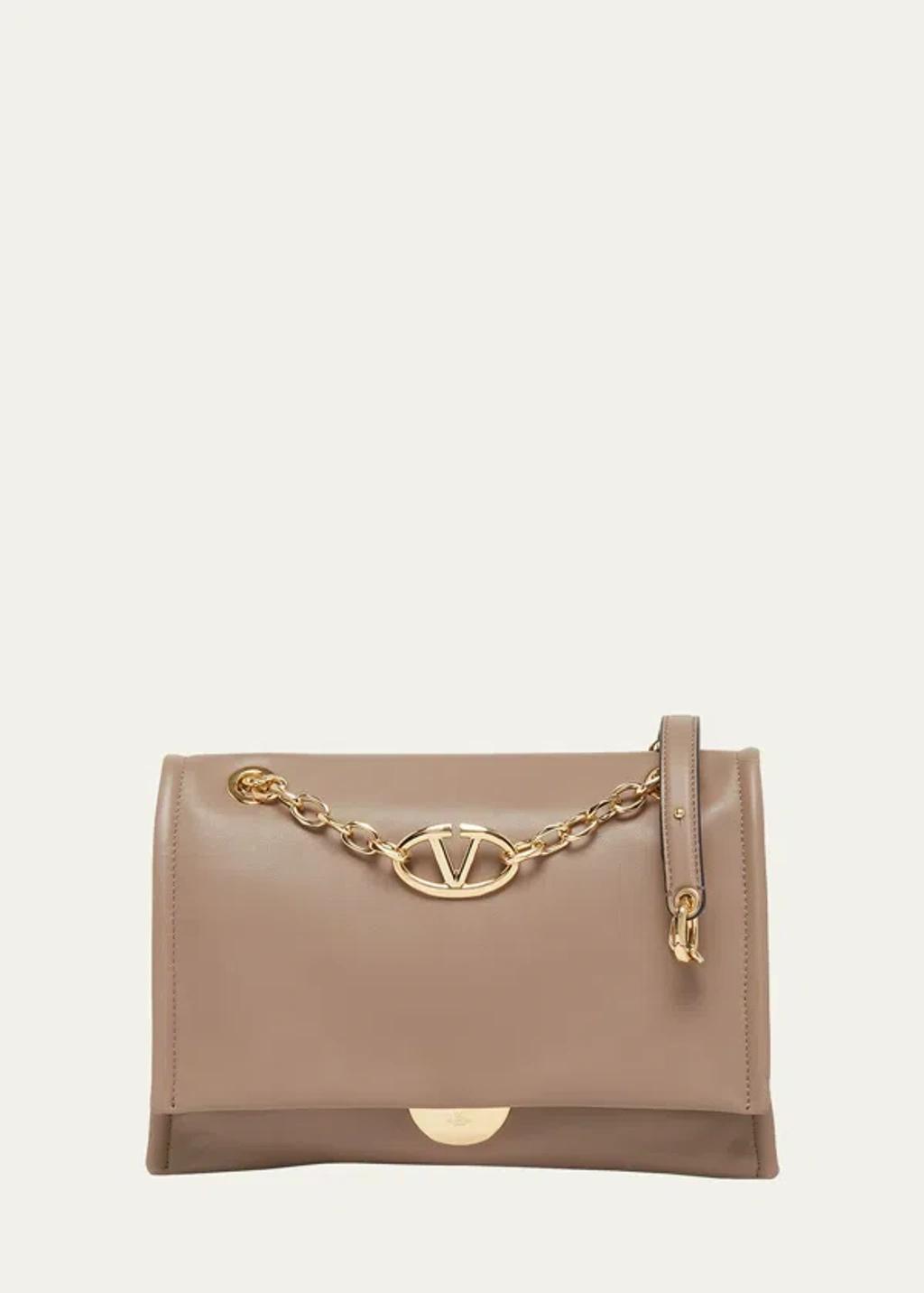 Vlogo Shoulder Bag With Chain In Brown Product Image