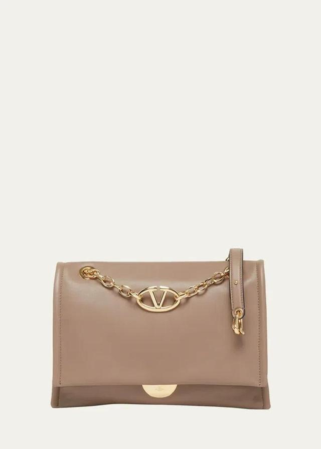 Vlogo Shoulder Bag With Chain In Brown Product Image