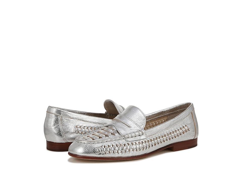 Womens Penny Woven Leather Loafers Product Image