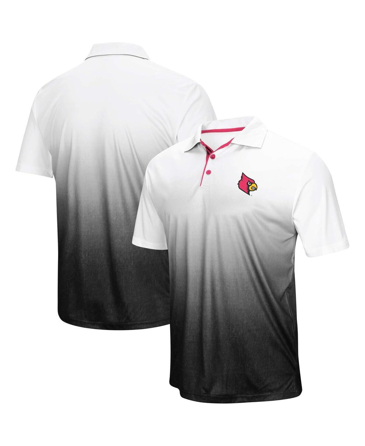 Mens Colosseum Heathered Gray Louisville Cardinals Magic Team Logo Polo Product Image