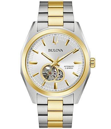 Bulova Mens Automatic Surveyor Stainless Steel Bracelet Watch 42mm Product Image