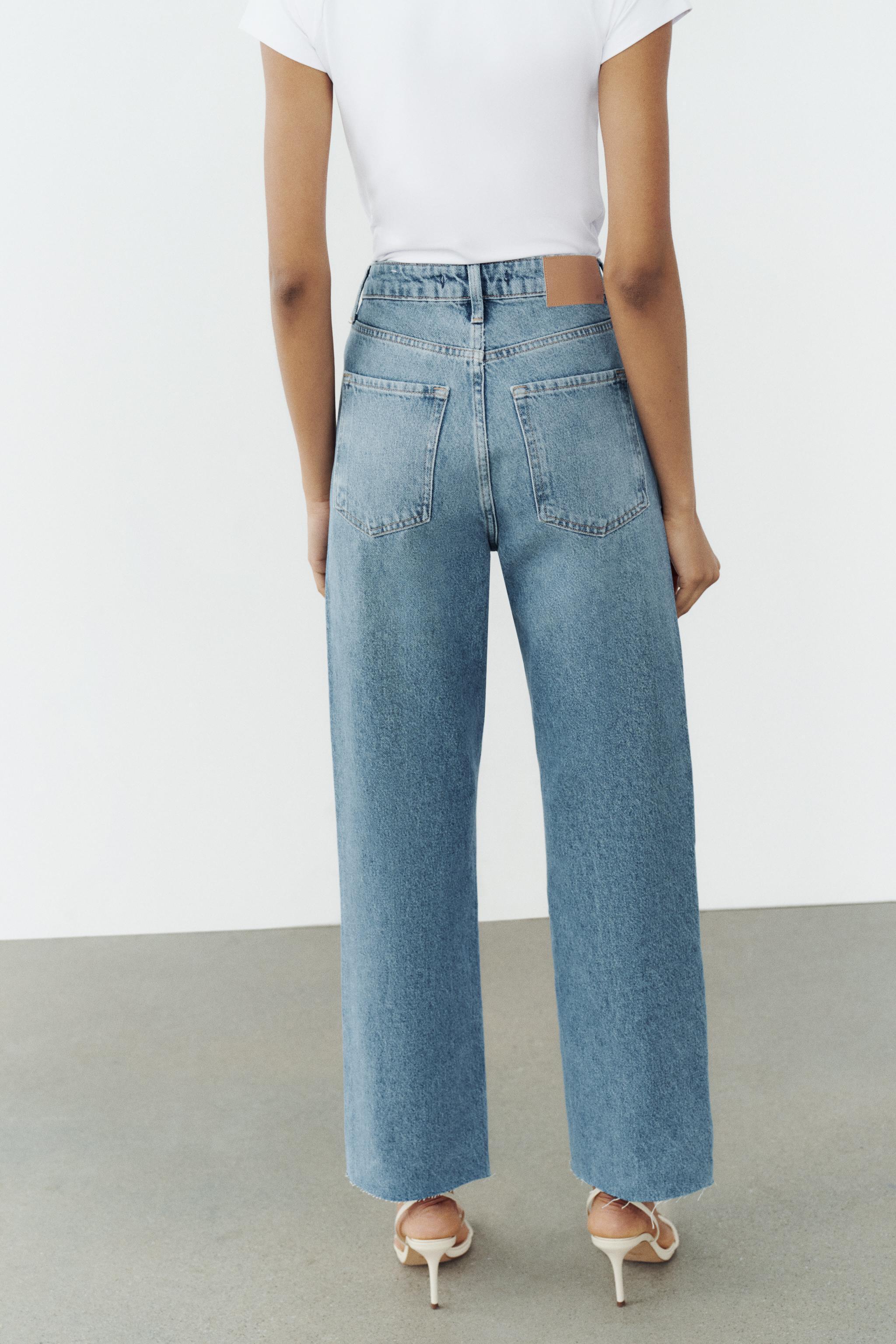 HIGH-WAISTED STRAIGHT LEG ANKLE LENGTH JEANS Z1975 Product Image