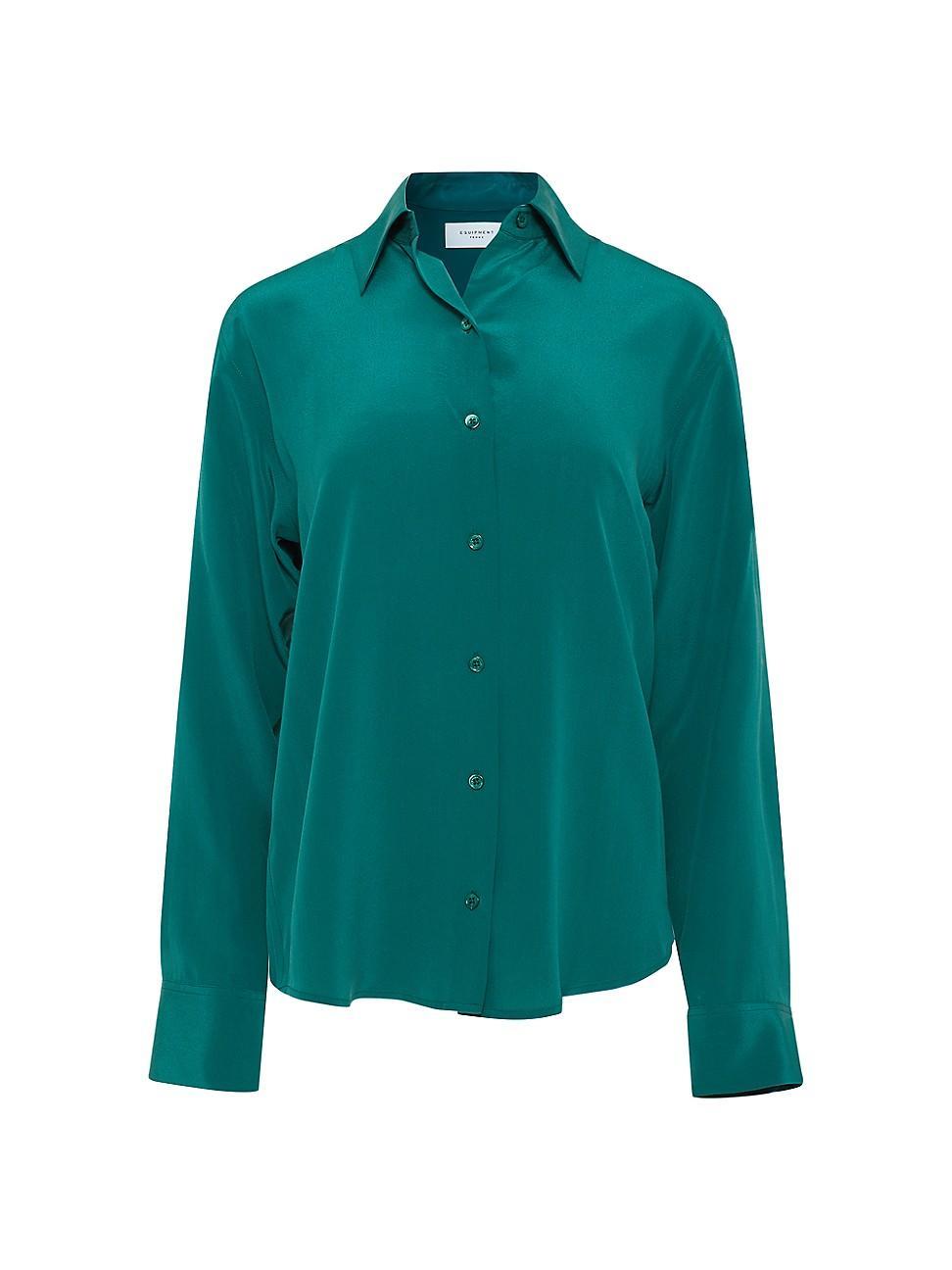 Womens Essential Silk Shirt Product Image