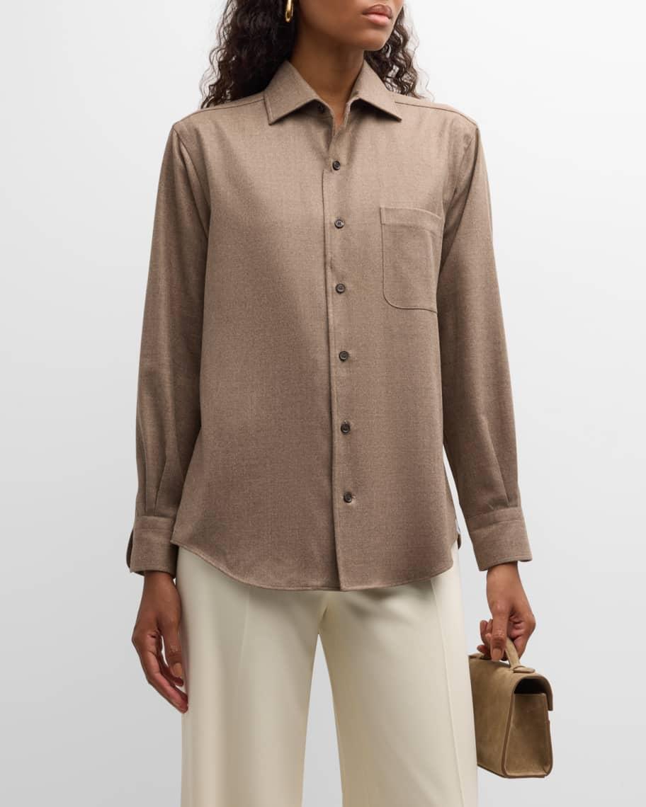 Andre Wool Button-Down Shirt Product Image