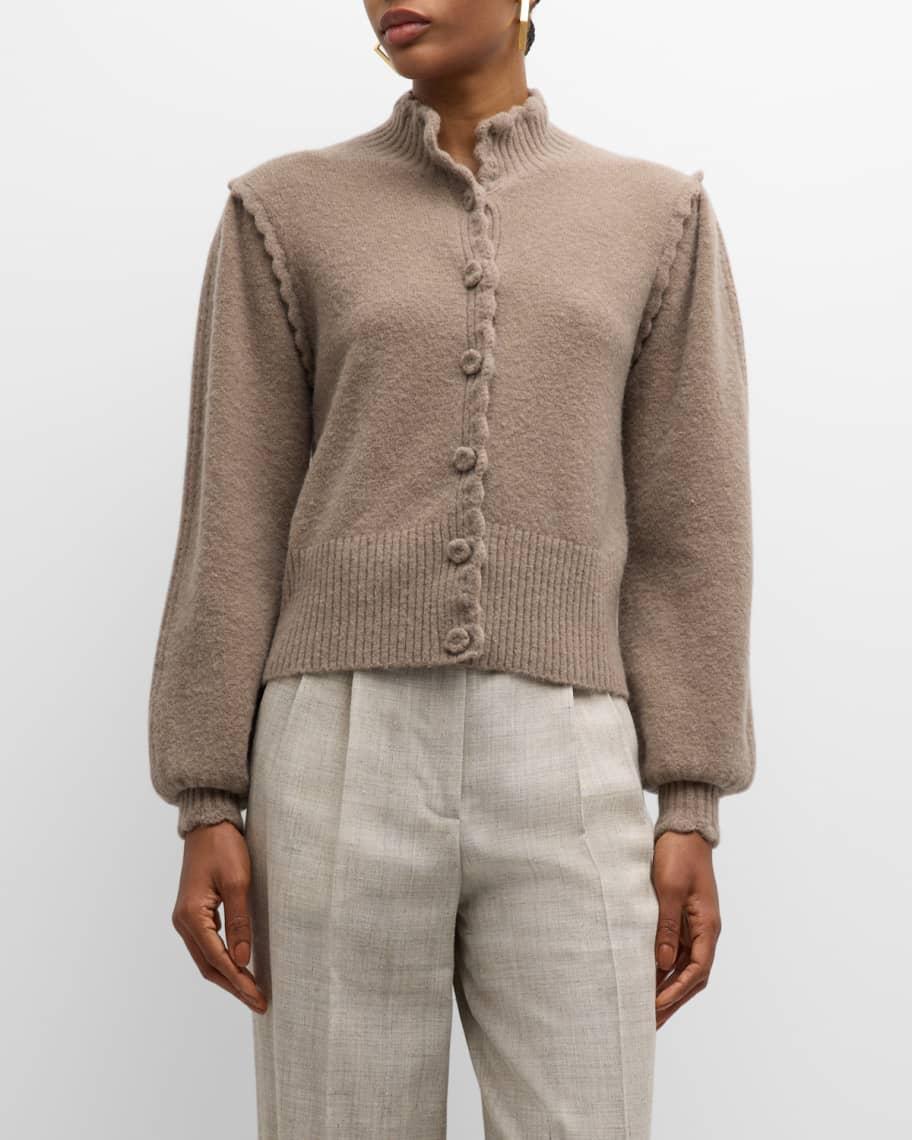 Bellis Scalloped Button-Down Cardigan Product Image