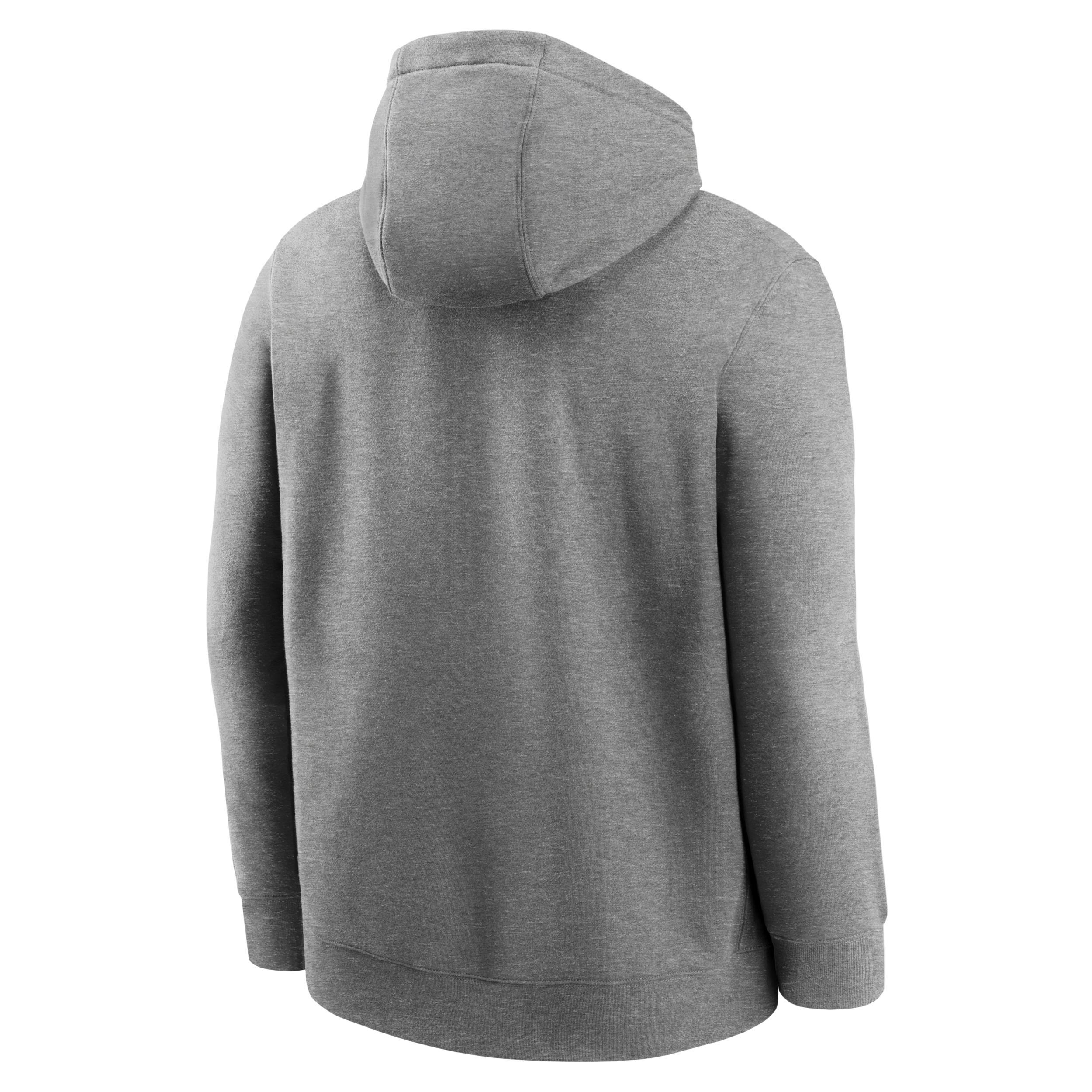 Mens Nike Heathered Gray Chicago Bears Rewind Club Fleece Pullover Hoodie Grey Product Image