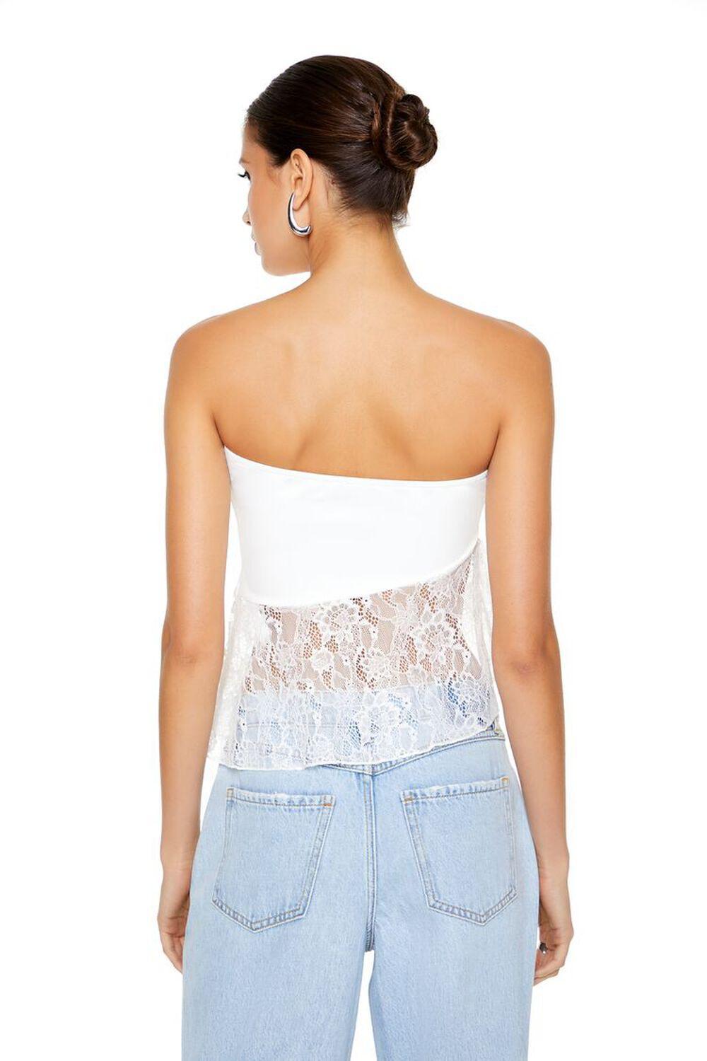 Lace-Hem Strapless Top | Forever 21 Product Image