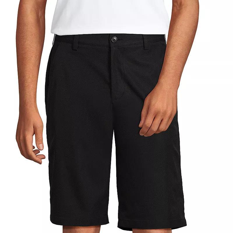 Mens Lands End School Uniform Performance Chino Shorts Classic Blue Product Image