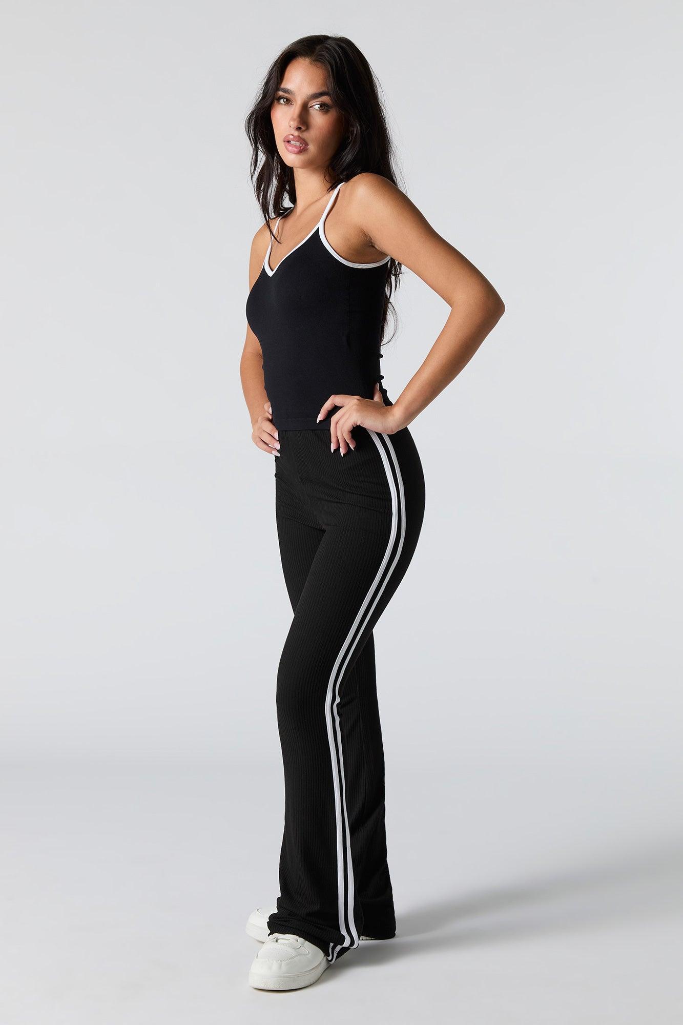 Soft Ribbed Side Striped Flare Pant Female Product Image