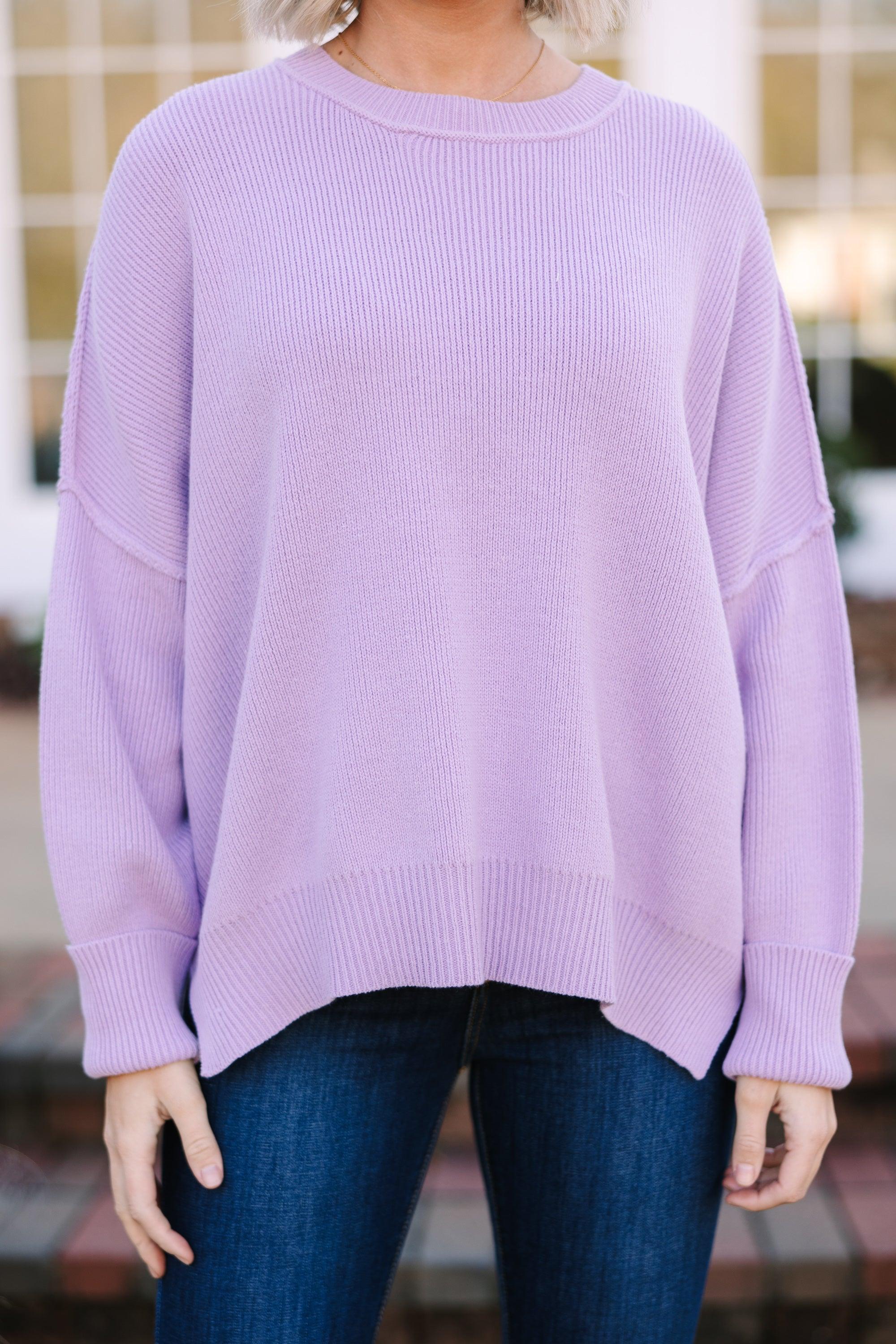 Give You Joy Lavender Purple Dolman Sweater Female Product Image