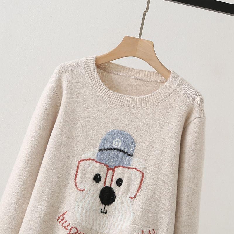 Crewneck Dog Face Sweater Product Image