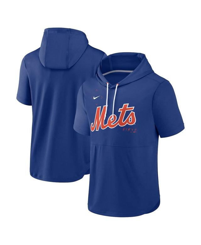 Mens Nike Royal New York Mets Springer Short Sleeve Team Pullover Hoodie Product Image