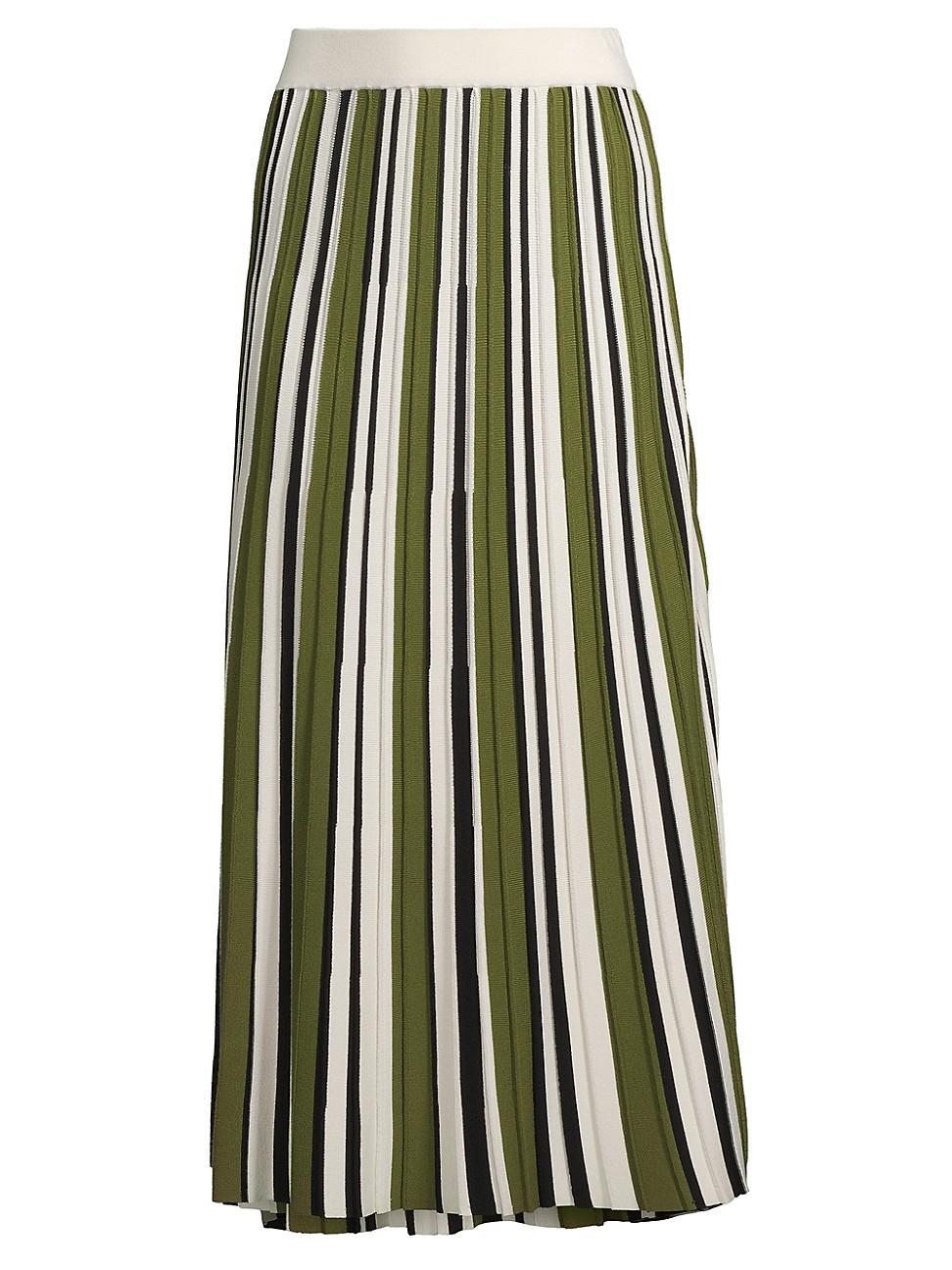 Womens Editta Striped Knit Midi Skirt Product Image