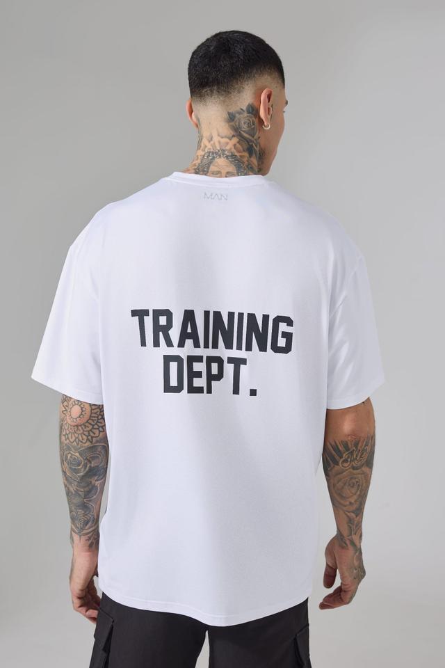 Tall Man Active Training Dept Performance Oversized T-Shirt | boohooMAN USA Product Image