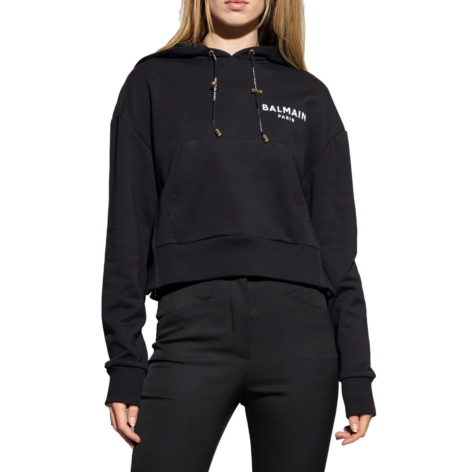 Cropped Sweatshirt In Black Product Image