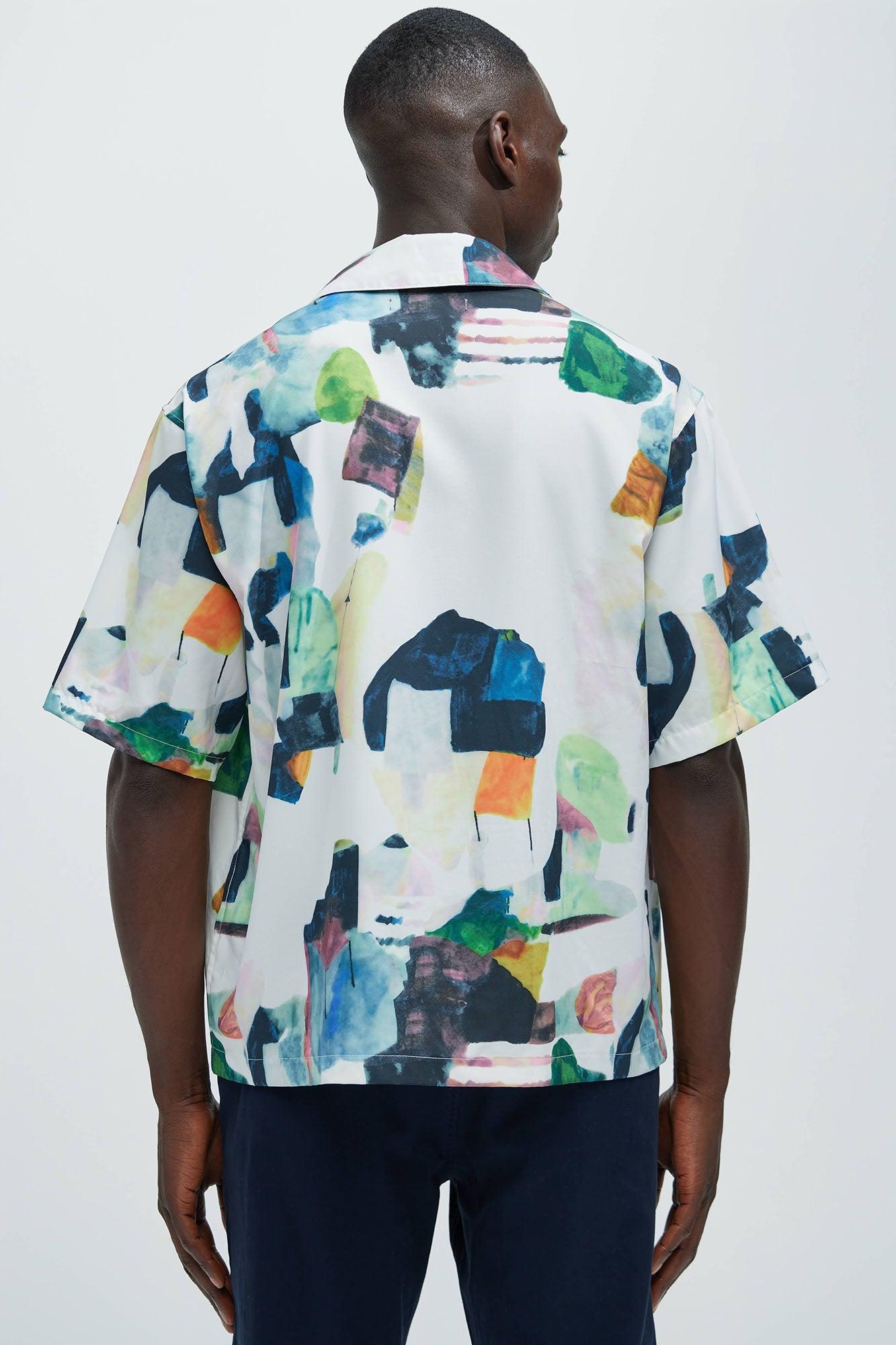 Pete Abstract Shirt - White/combo Product Image