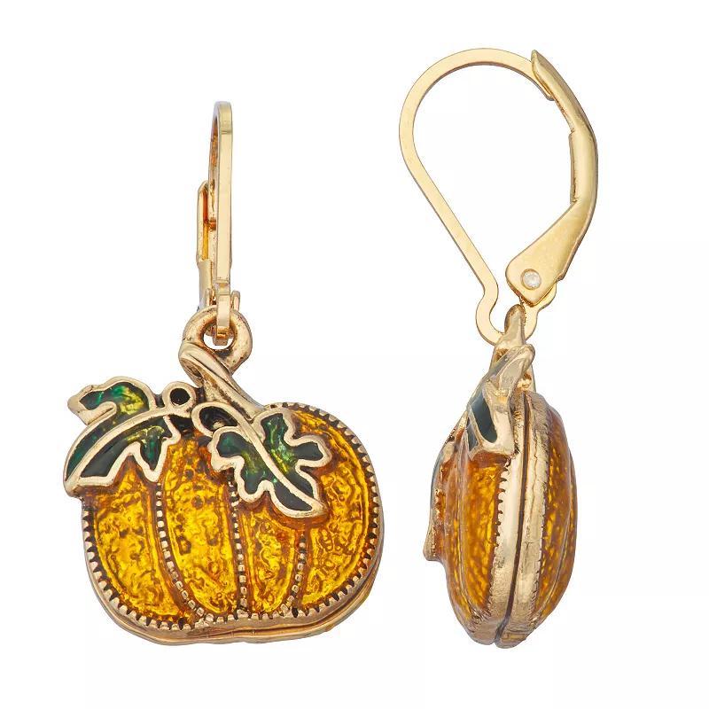 Napier Gold Ton Autumn Spice Pumpkin Leverback Earrings, Womens, Multi Product Image