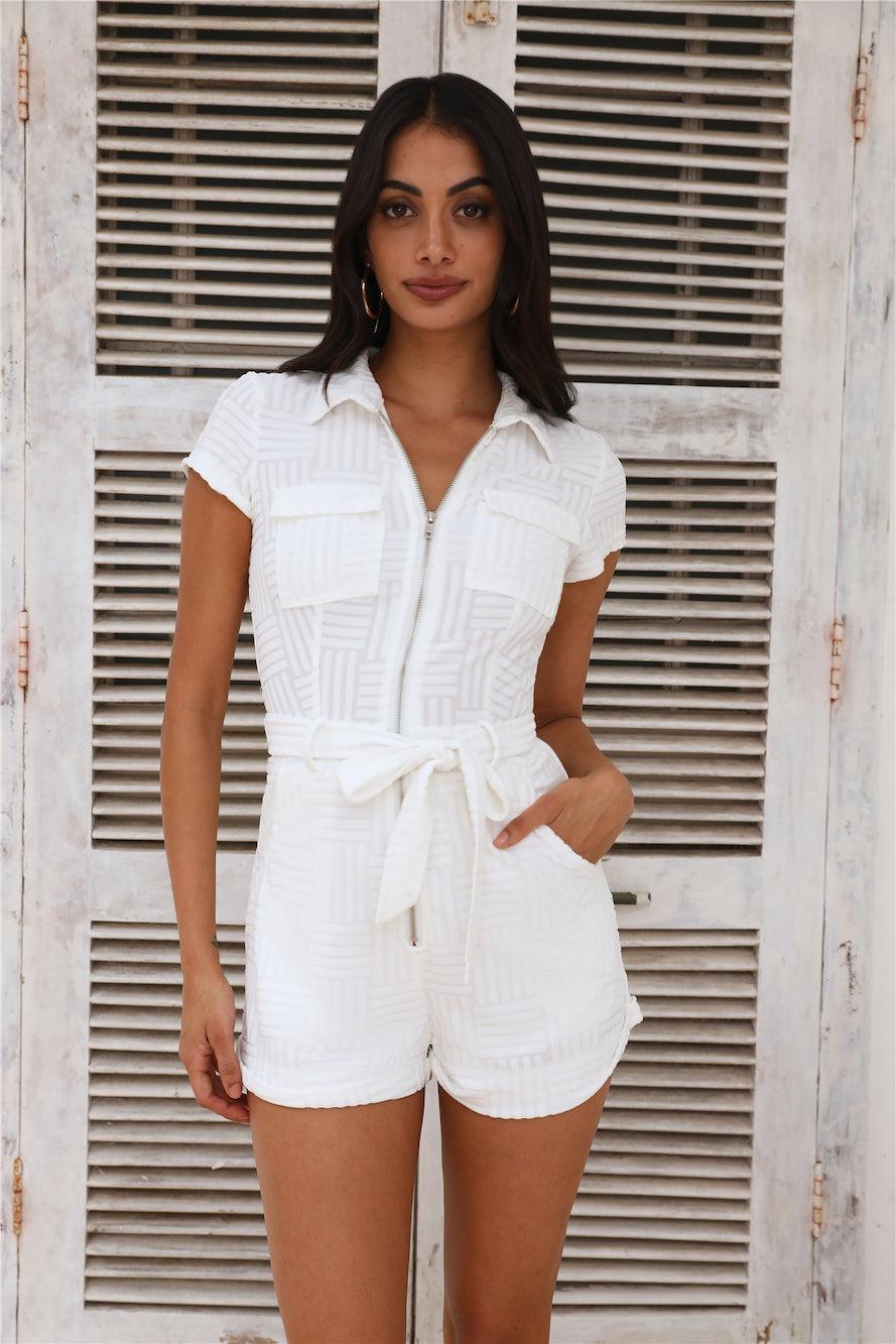 Beach 'Fit Romper White Product Image