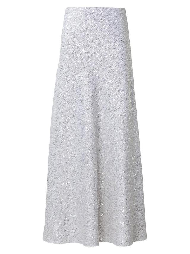 Womens Sequined A-Line Maxi-Skirt Product Image