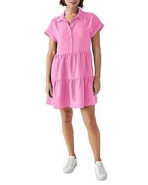 Michael Stars Linen Greta Short Sleeve Tiered Dress Product Image