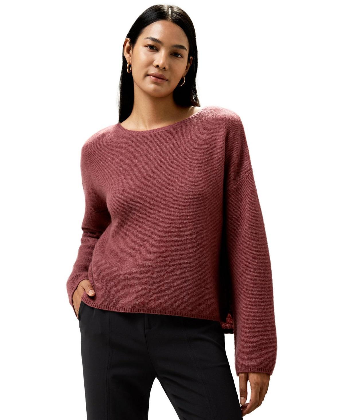 Lilysilk Womens Relaxed Fit Drop-Shoulder Silk Cashmere Blend Sweatshirt for Women Product Image