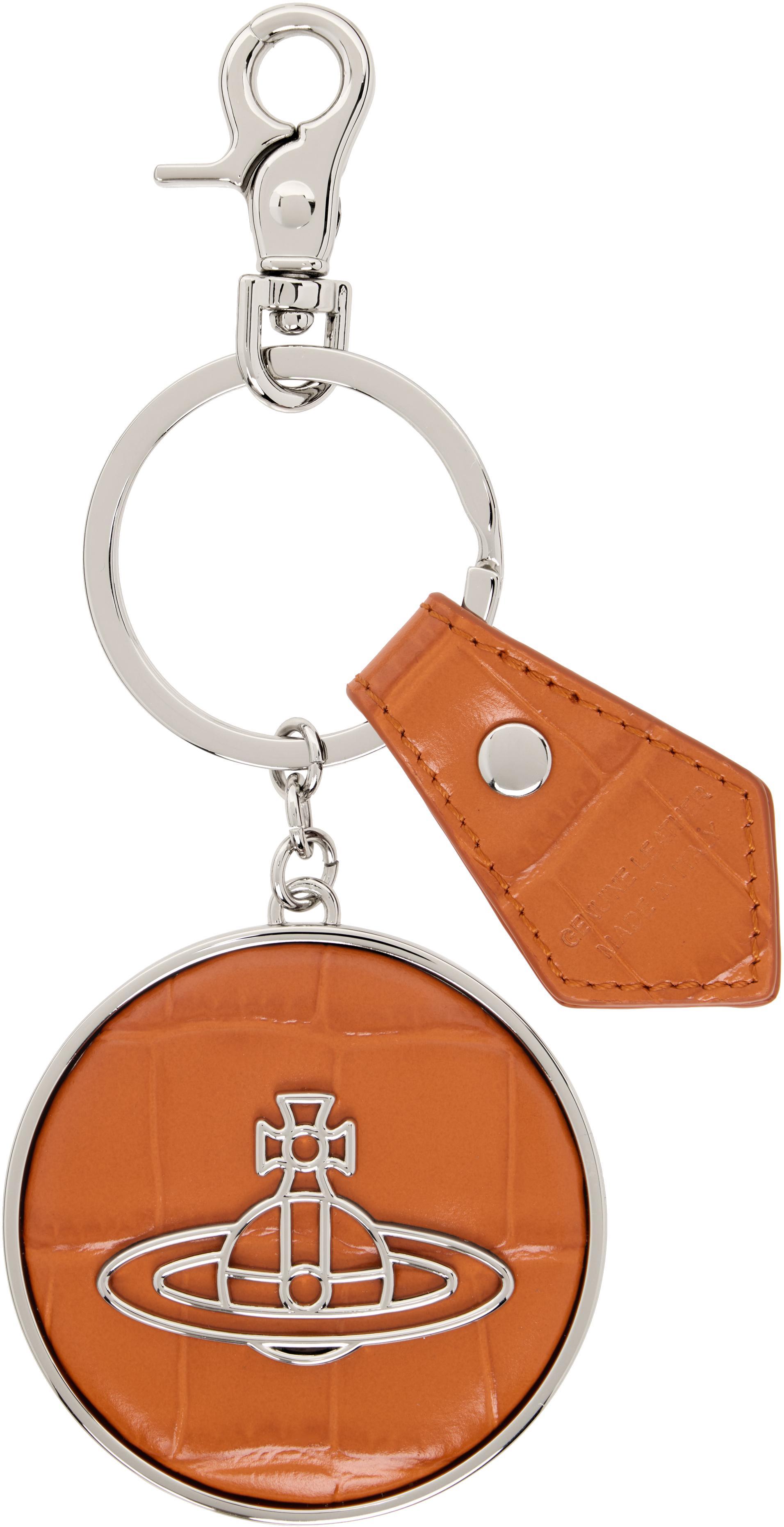 VIVIENNE WESTWOOD Orange Thin Line Orb Keychain In Aw24-f407 Product Image