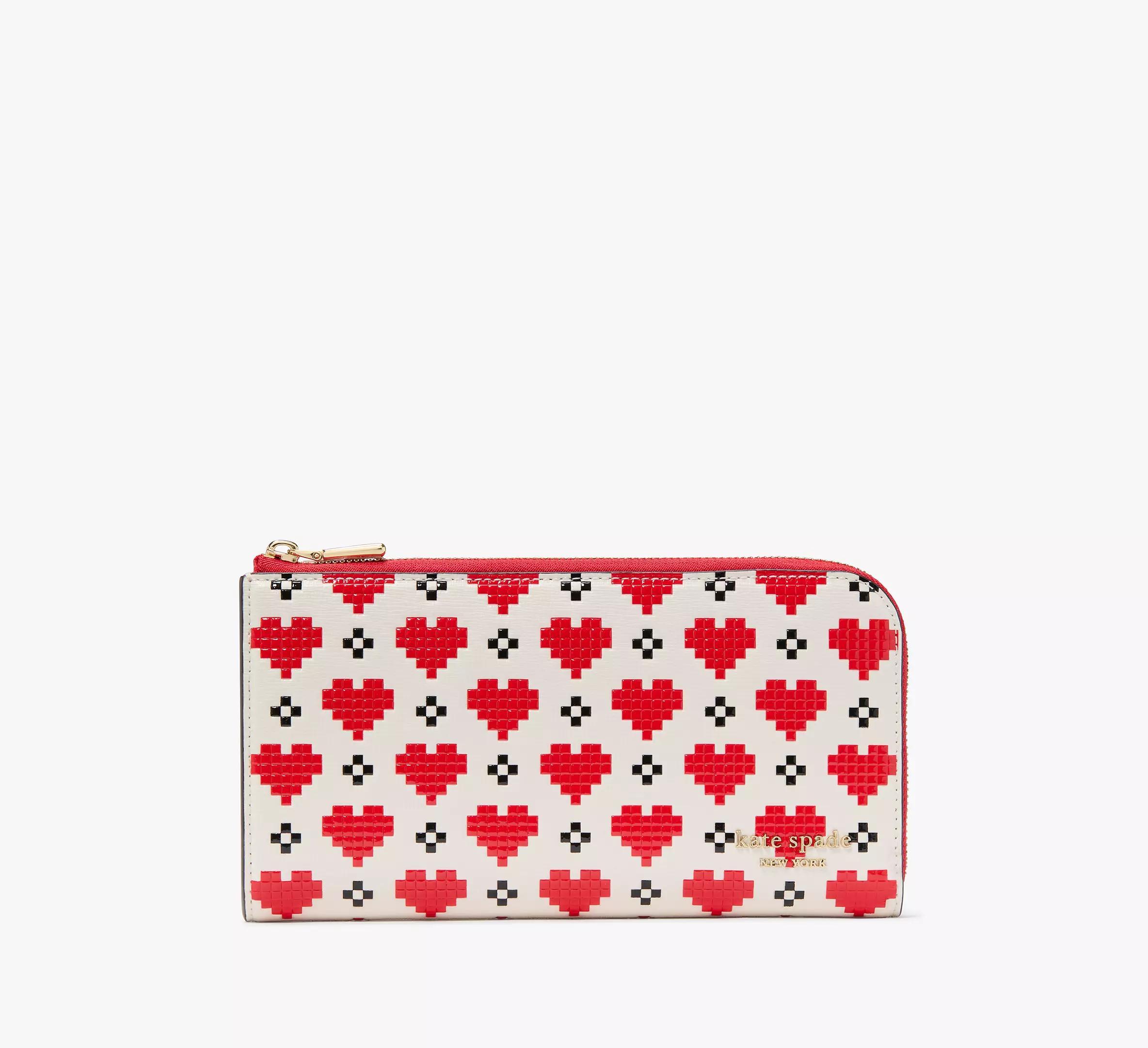 Devin Pixel Hearts Zip Around Continental Wallet Product Image