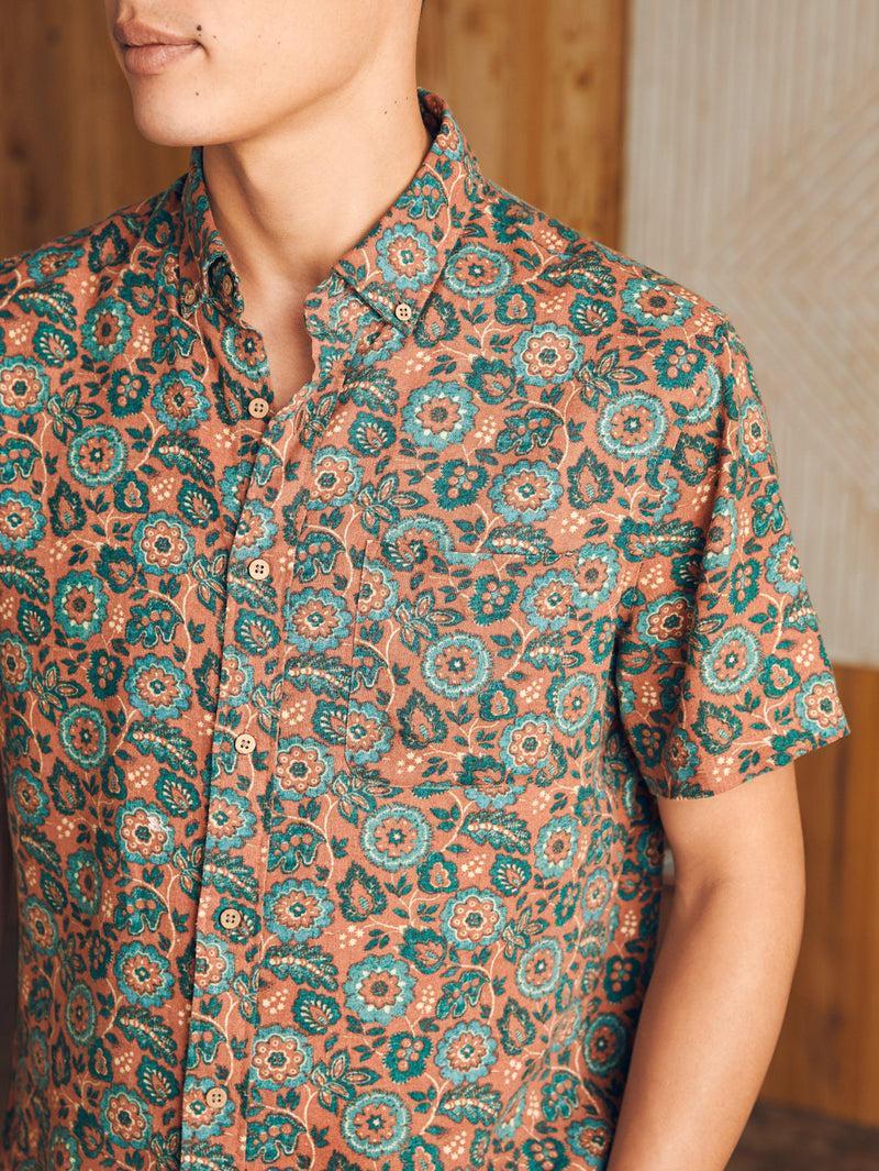 Short-Sleeve Breeze Shirt - Rose Turquoise Blossom Product Image