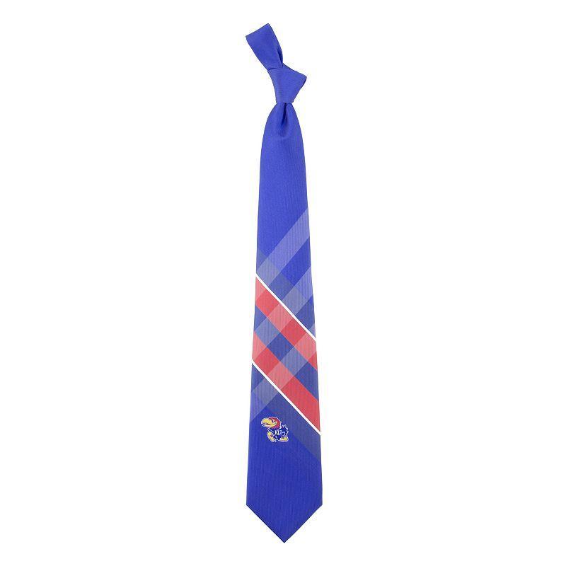 Mens Kansas Jayhawks Woven Poly Grid Tie Product Image