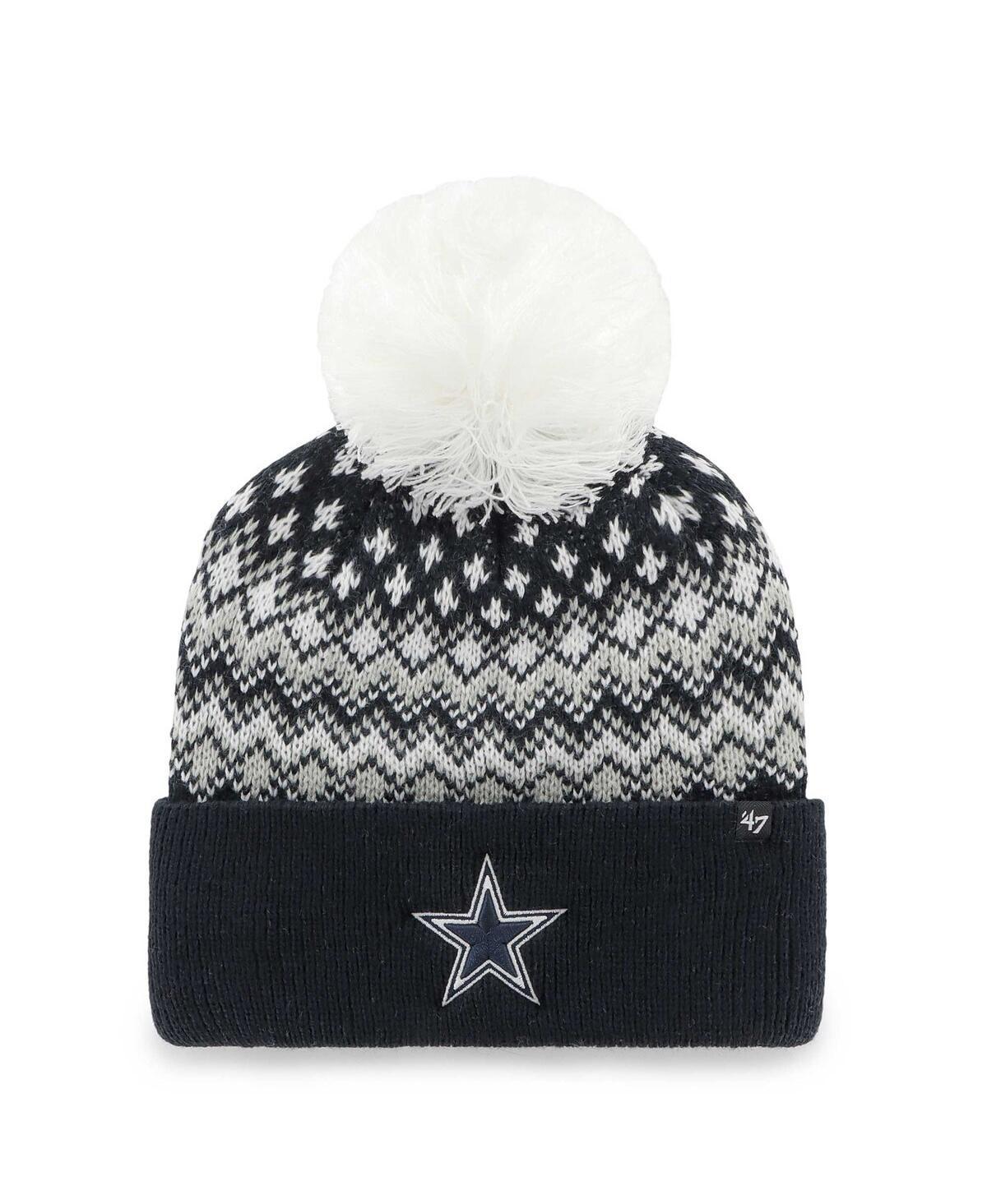 Womens 47 Dallas Cowboys Elsa Cuffed Knit Hat with Pom, Blue Product Image