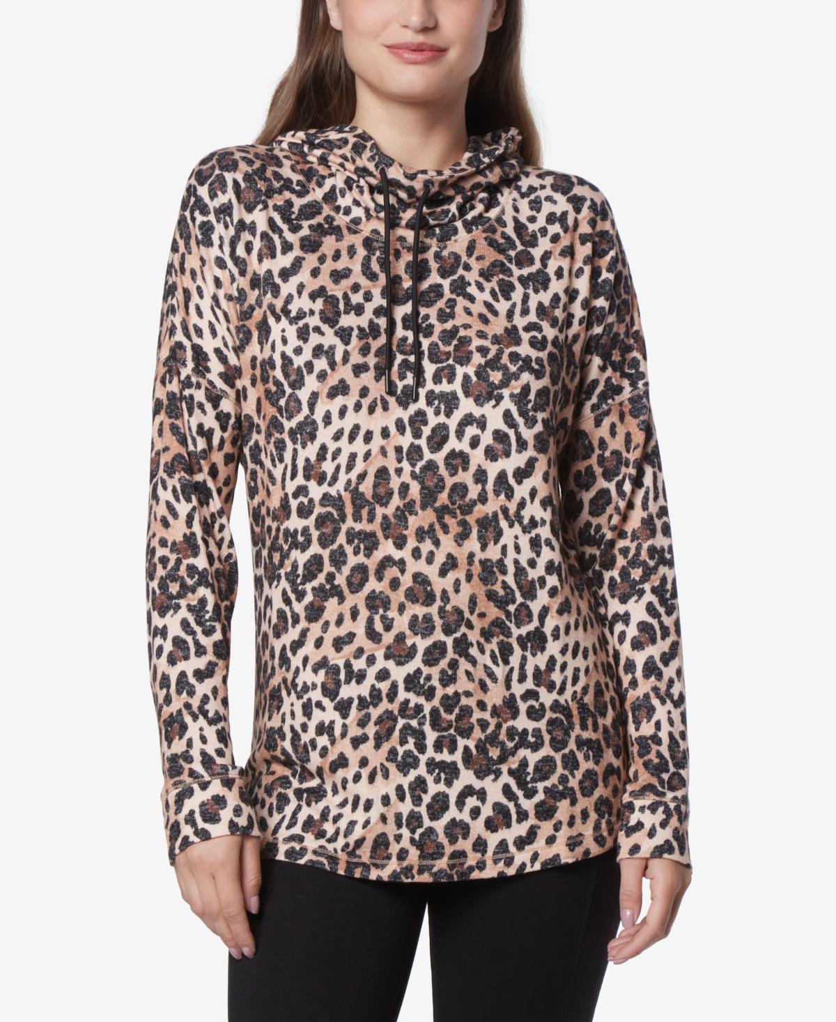 Andrew Marc Sport Womens Long Sleeve Printed Cowl Neck Tunic Top product image