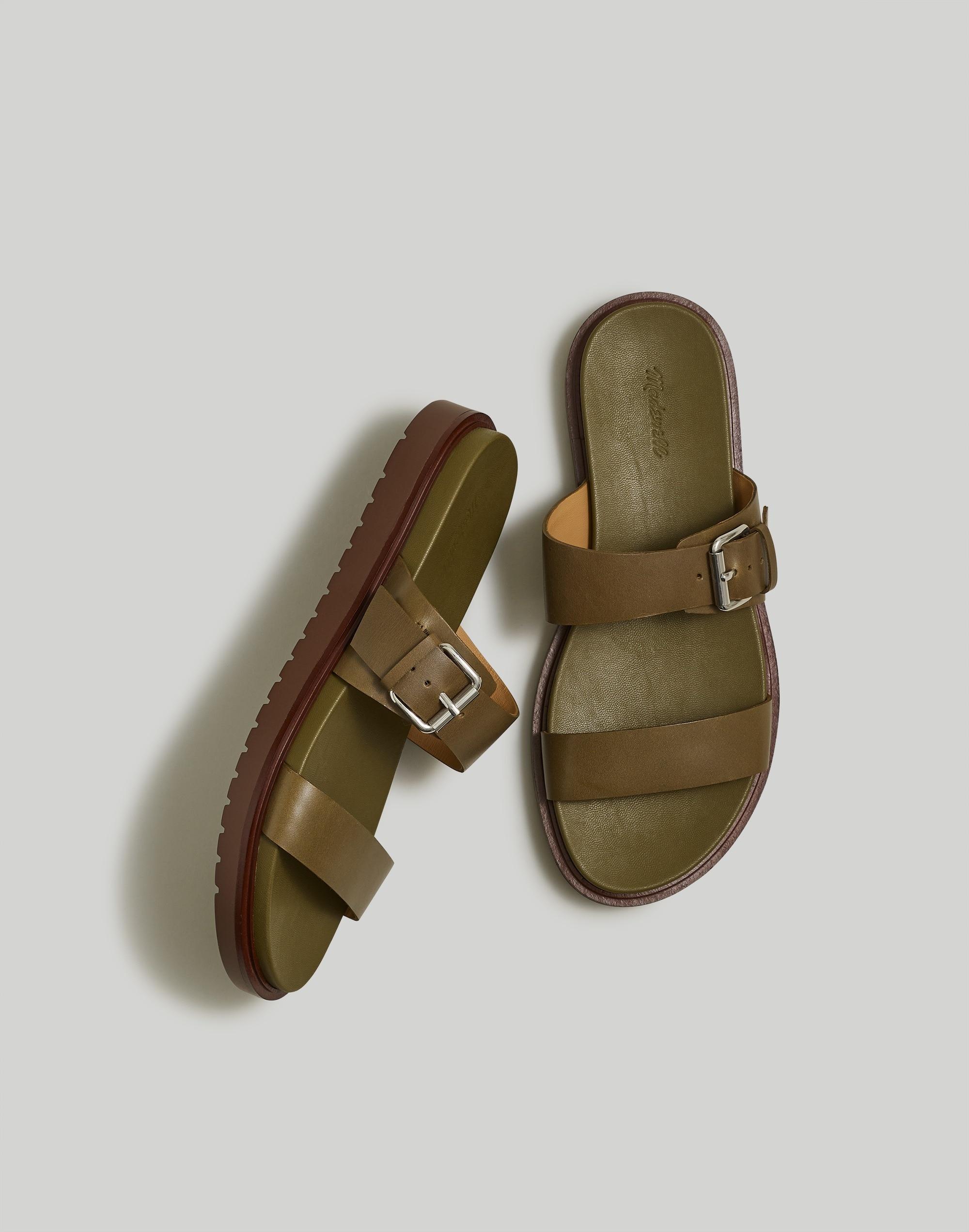 The Dee Double-Strap Slide Sandal in Leather product image