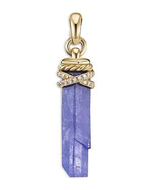 David Yurman Amulets 18K Yellow Gold Wrapped Tanzanite Amulet with Pave Diamonds Product Image