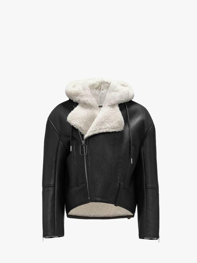 HOODED BIKER JACKET in black | JW Anderson US  Product Image