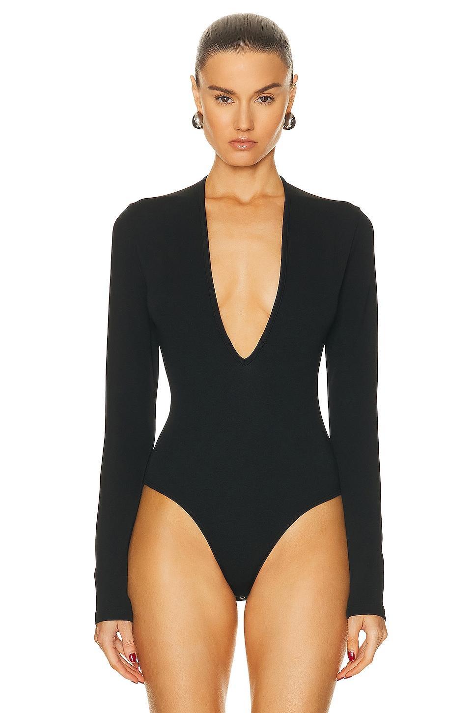 AGOLDE Zena Plunge Long Sleeve Bodysuit Product Image