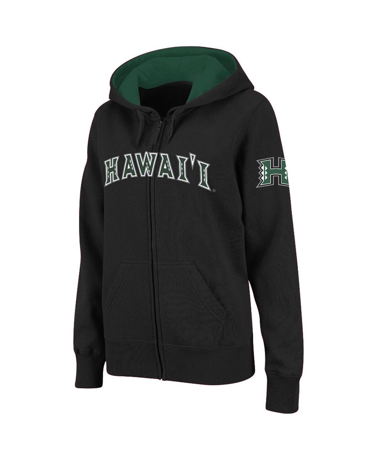 Womens Stadium Athletic Black Hawaii Warriors Arched Name Full-Zip Hoodie Product Image