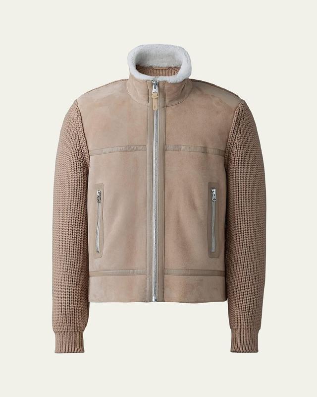 Mens Jonathan Mixed-Media Shearling Jacket Product Image