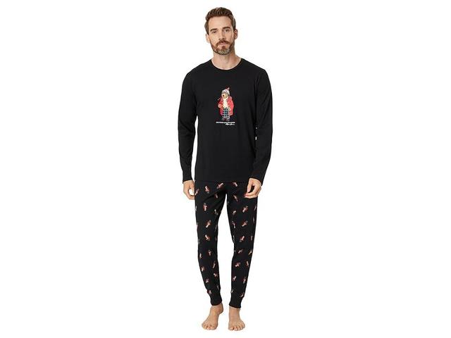 Polo Ralph Lauren Long Sleeve Pajama Top and Joggers (Multicolor) Men's Pajama Sets Product Image