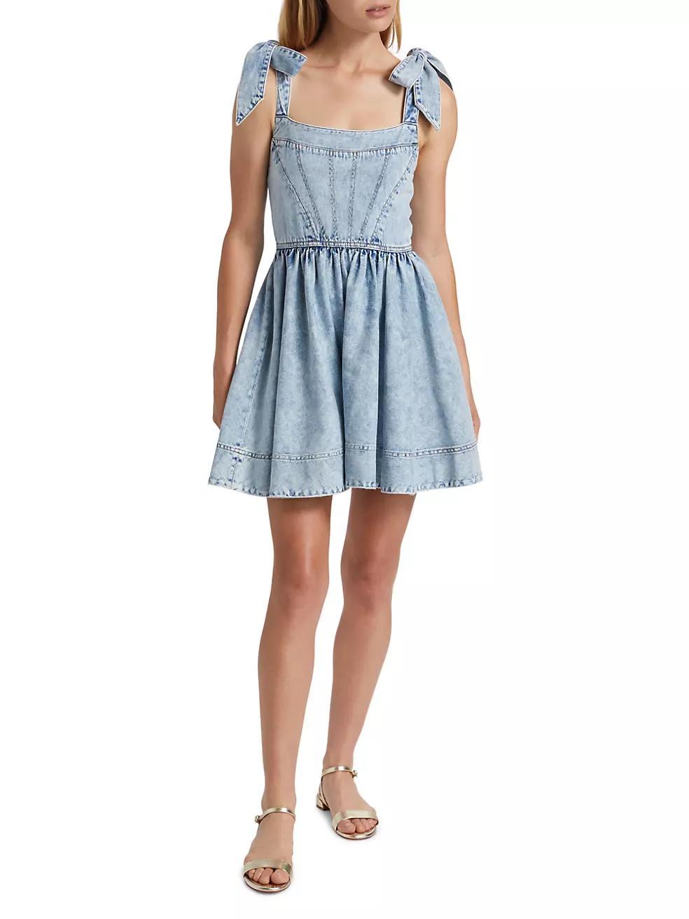 Amina Denim Corset Minidress Product Image