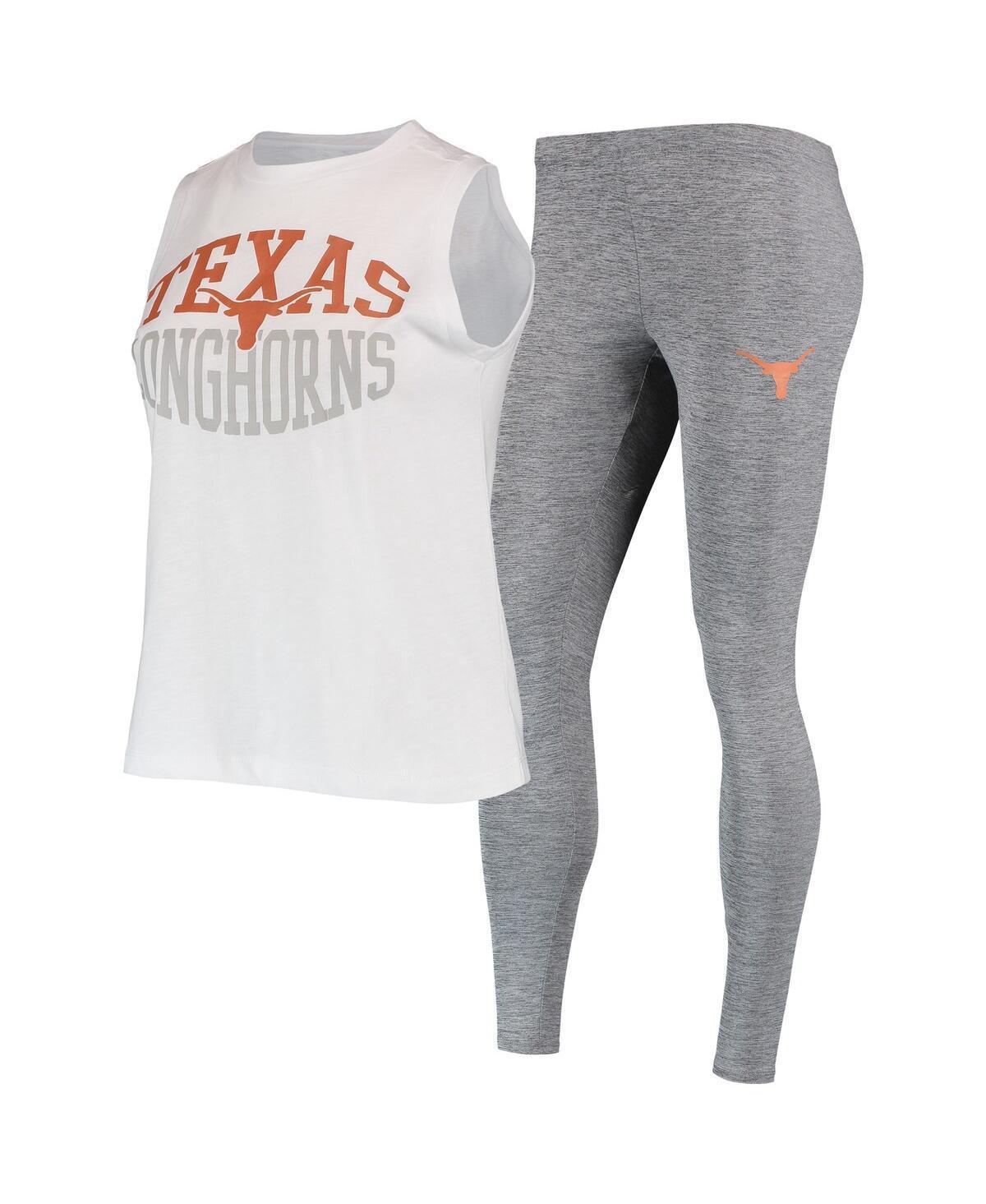 Womens Concepts Sport Charcoal Texas Longhorns Tank Top and Leggings Sleep Set - Charcoal product image