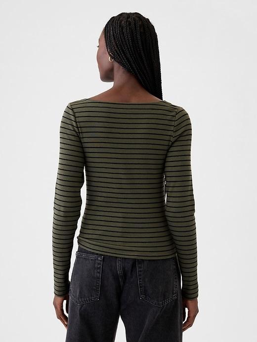 Modern Rib Boatneck T-Shirt Product Image