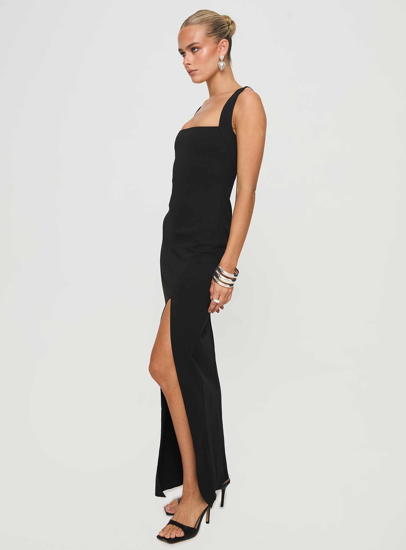 Bombshell Maxi Dress Black Tall Product Image