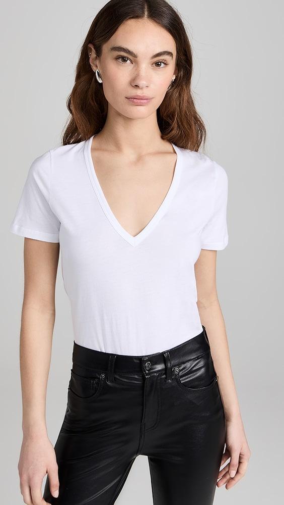 Veronica Beard Jean Cindy V Neck High Low Tee | Shopbop Product Image