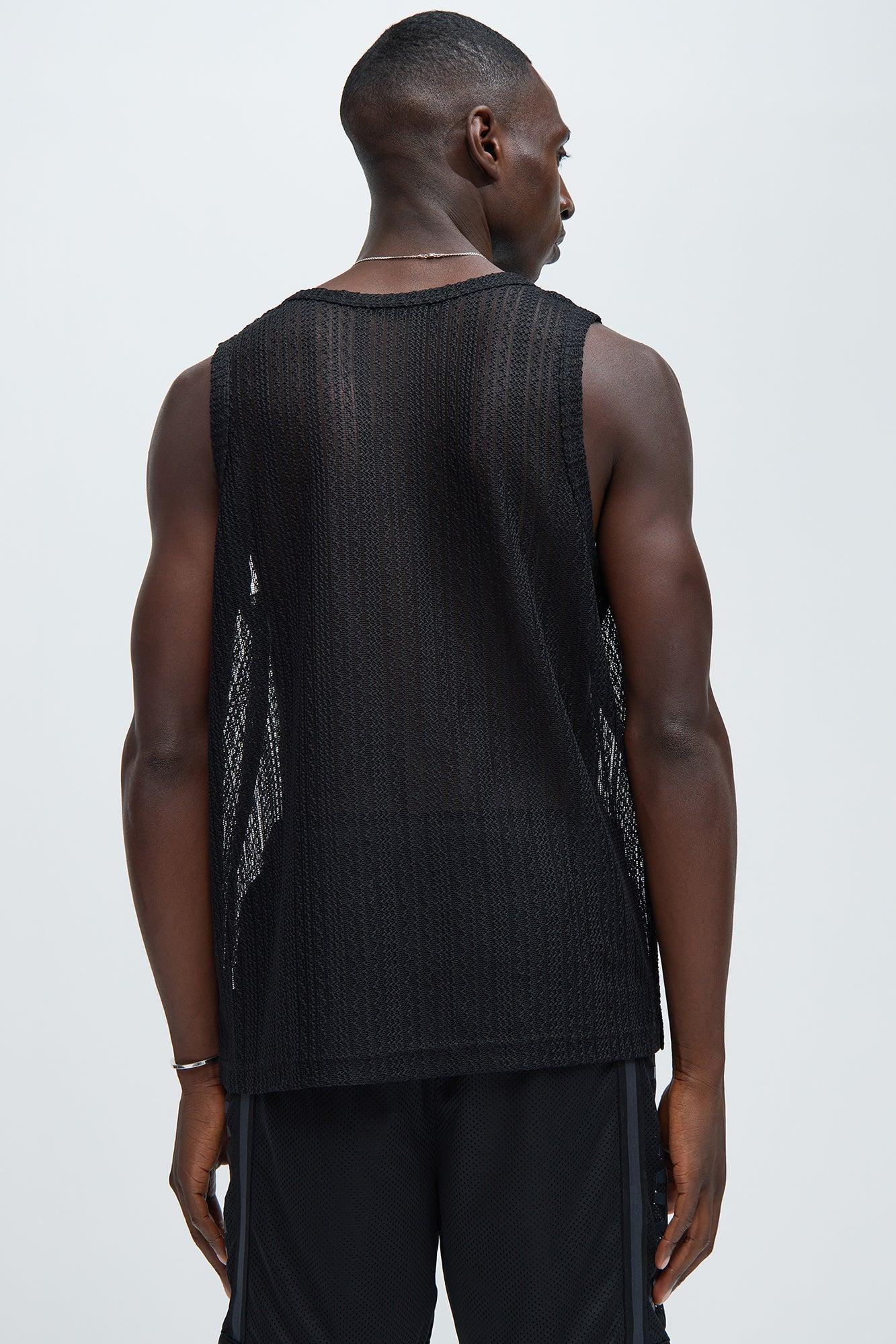 Brannen Textured Relaxed Tank - Black Product Image