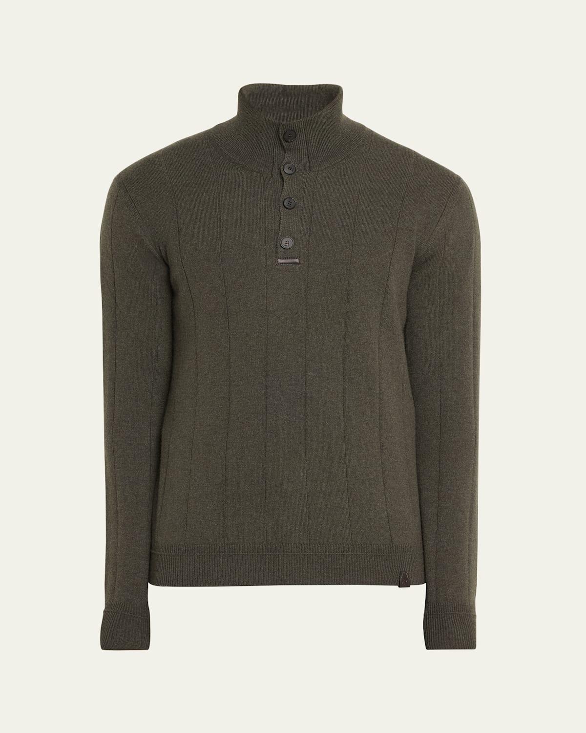 Mens Mock Neck Cashmere Sweater Product Image