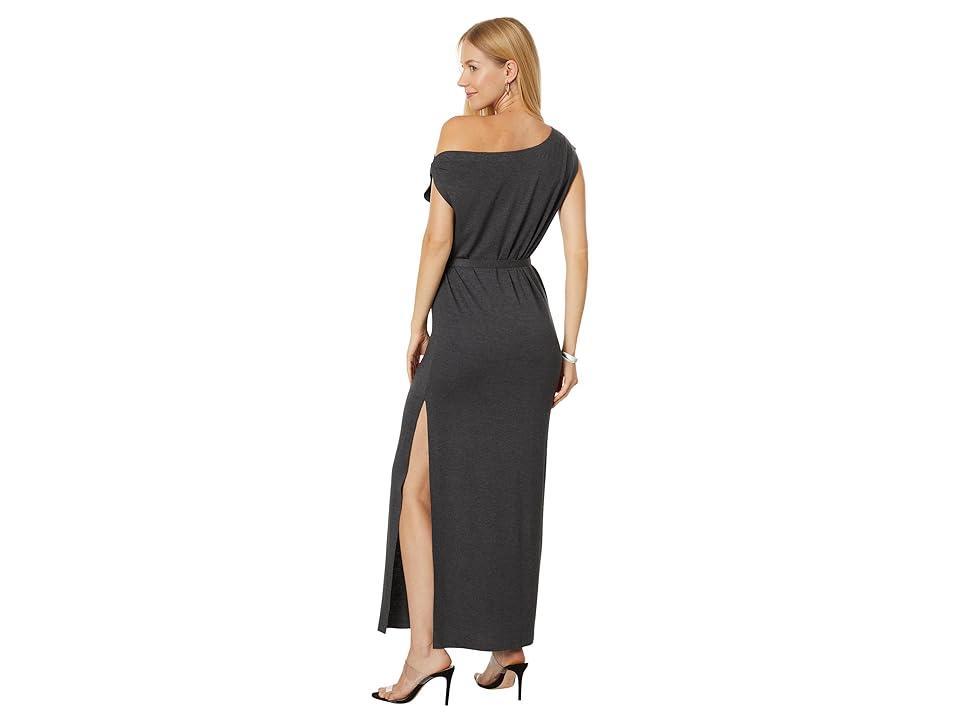 Norma Kamali Drop Shoulder Gown (Dark Grey) Women's Clothing Product Image