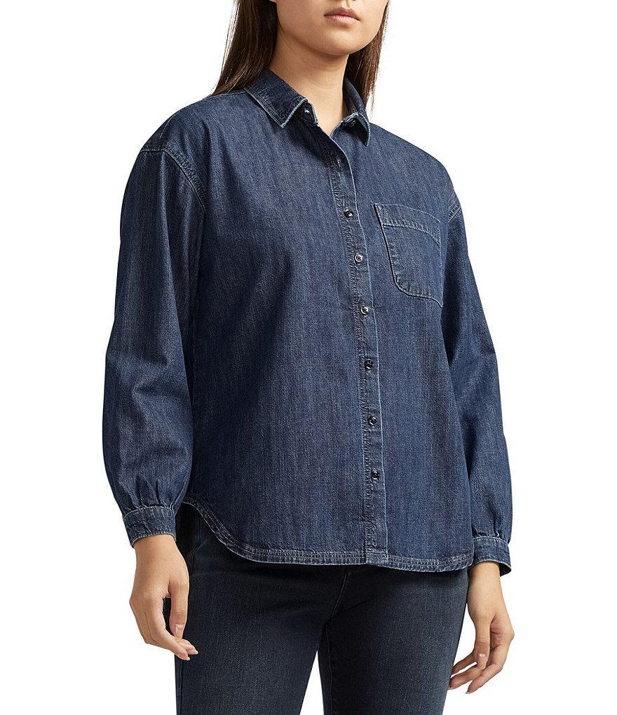 Jag Jeans Collette Relaxed Button Down Patch Pocket Shirt Product Image